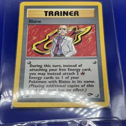 Pokemon TCG 1999 Base Set Shadowless Trainer Blaine Erika Charity No Removal Gym - Image 3