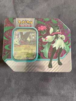 Pokemon TCG: Paldea Partners Tin Meowscarda EX with 5 Booster Packs BN Sealed - Image 1