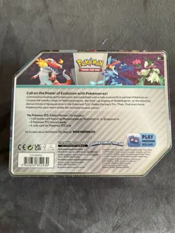 Pokemon TCG: Paldea Partners Tin Meowscarda EX with 5 Booster Packs BN Sealed - Image 3
