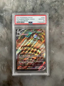Pokemon Sandaconda VMAX Full Art Holo Ultra Rare 090/198 Chilling Reign PSA 10 - Image 1