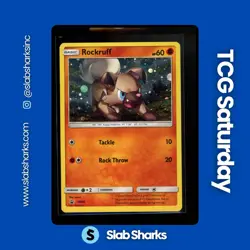 2016 POKEMON SM BLACK STAR PROMO SINGLE PACK BLISTERS #SM06 ROCKRUFF HOLO - Image 1