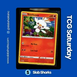 2019 POKEMON SWSH BLACK STAR PROMO SINGLE PACK BLISTER #SWSH071 SCORBUNNY HOLO - Image 1
