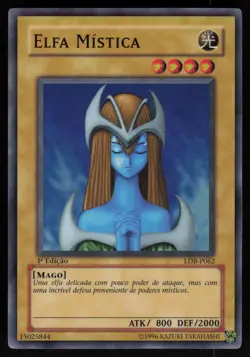Mystical Elf LOB-P062 062 Super Rare 1st Edition Portuguese Yu-Gi-Oh - Image 1