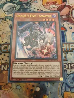 Yu-Gi-Oh! DoomZ V Five - Amalthe DOOD-EN009 1st Edition Ultra Rare - Image 1