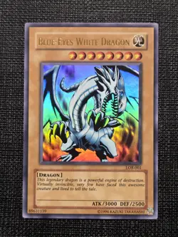 Blue-Eyes White Dragon LOB-001 Ultra Rare Yugioh Unlimited Edition NM - Image 1