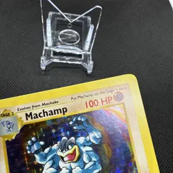 (Shadowless) 1st edition Pokemon MACHAMP Card BASE Set 8/102 Holo Rare - Image 3
