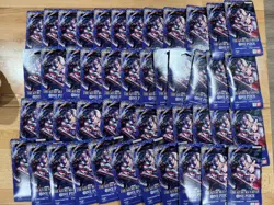 Lot of 47 One Piece OP-14 THE AZURE SEA’S SEVEN Sleeved Booster Packs In Hand - Image 1