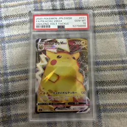 PSA 10 GEM MINT Pokemon Card JP Pikachu VMAX FA Amazing Volt Tackle s4 031 - Image 1