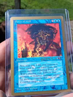 vintage mtg force of will card signed Paul McCabe - Image 1