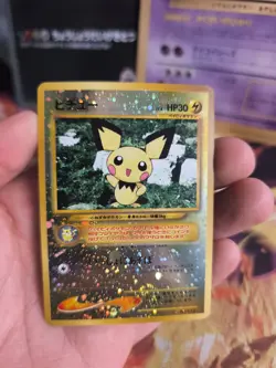 Pokemon Karte Card Pichu File Promo Reverse Holo Neo Wotc japanese LP - Image 2