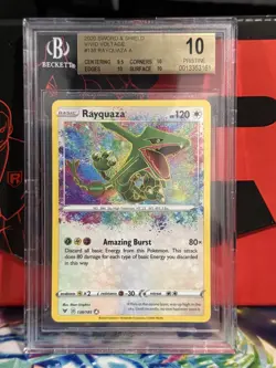 Pokemon Rayquaza Amazing Rare Card 138/185 Series BGS 10 Pristine Vivid Voltage - Image 1
