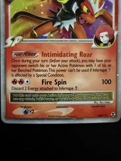 Pokemon Infernape E4 Lv.X 108/111 Rising Rivals Holo Ultra Rare English Card - Image 3