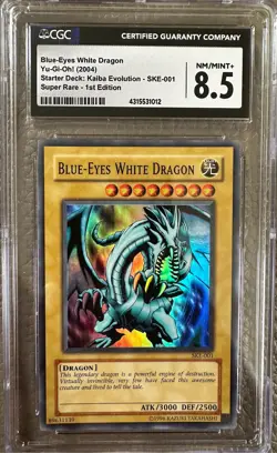 CGC 9 - Yu-Gi-Oh Card - SKE-001 - BLUE EYES WHITE DRAGON - Image 1