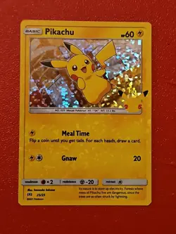 2021 Pokemon Pikachu Holo McDonalds 25th Anniversary Promo Holographic Card - Image 1