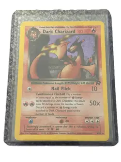 Pokemon TCG Dark Charizard Holo Vintage Rare Card 4/82 Team Rocket Series - Image 1