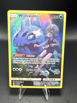Pokemon Wishiwashi Cosmic Eclipse Full Art SM Holo Card 240/236 Secret Rare - Image 2