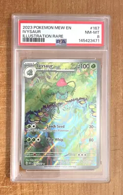 Pokemon, Scarlet and Violet 151, Ivysaur SIR Card #167, PSA 8 - Image 1