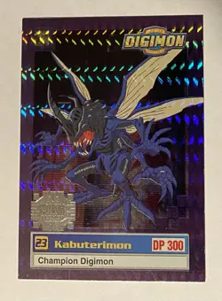 Digimon 25 of 34 Upper Deck Digimon Holo Foil Silver Prism Card Kabuterimon - Image 3