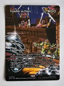 Trouble in Pairs | Borderless | TMNT Source Material | Mythic MTG Card | PZA #3 - Image 1