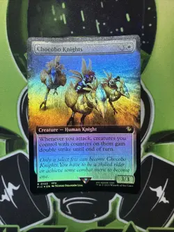 Chocobo Knights (Extended Art Foil) MTG - FIN 0102 Rare NM - Image 1
