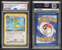 Dark Dragonite 1st Ed. Pokemon Team Rocket PSA 6 2000 - Image 3