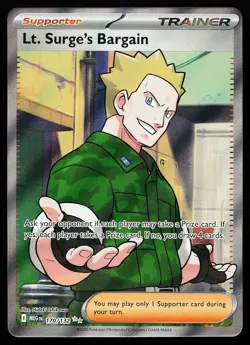 Lt. Surge's Bargain 170/132 Ultra Rare Mega Evolution Pokemon Card - Image 1