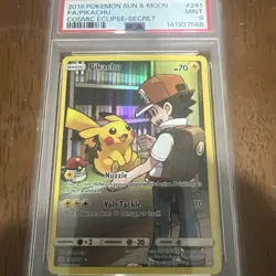 2019 Pokemon Sun & Moon Cosmic Eclipse Pikachu #241 Full Art Secret PSA 9 - Image 1