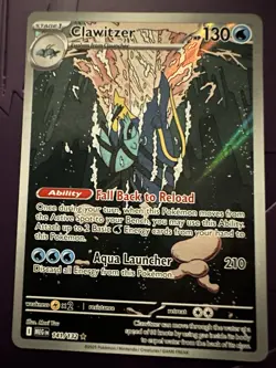 Pokemon TCG Clawitzer 141/132 Illustration Rare Mega Evolution ME01 - Image 1