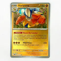 073/132 HARIYAMA REVERSE HOLO MEGA EVOLUTION POKEMON CARD - Image 1