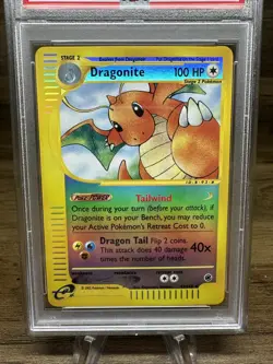 2002 Pokemon Dragonite Reverse Holo Expedition 43/165 PSA 9 English Graded - Image 4