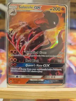 Pokemon TCG Salazzle GX Holo Ultra Rare Card Burning Shadows 25/147 - Image 1