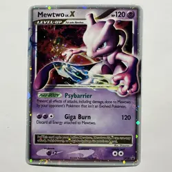 Mewtwo LV.X DP28 Diamond and Pearl Holo DMG Pokemon 2008 - Image 1