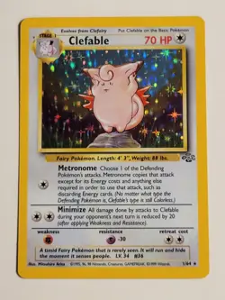 Vintage Clefable - 1/64 Jungle Unlimited Holo Pokemon Non-Played - Image 1