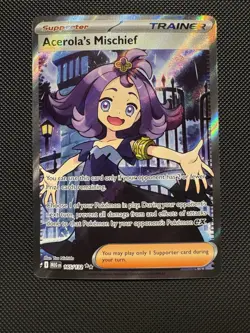 Pokemon TCG Acerola’s Mischief 165/132 Me01: Mega Evolution Ultra Rare Near Mint - Image 1