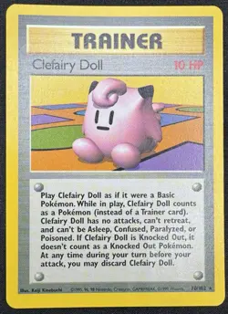 Pokemon TCG Clefairy Doll Trainer – Base Set 70/102 – Rare – WOTC MP - Image 1