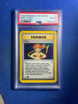 MISTY 2000 Pokemon Gym Heroes 1st Edition Holo #18 - PSA 8 - Image 3