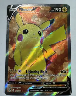 Full Art - Pikachu V Pokemon Sword & Shield Brilliant Stars #157🔥 - Image 1