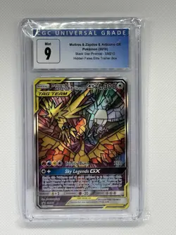Pokemon TCG Moltres Zapdos Articuno GX SM210 CGC Mint 9 - Image 1