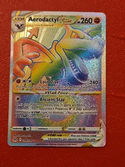 Aerodactyl Full Art VSTAR 199/196 Lost Origin SWSH Secret Rare Rainbow Pokemon - Image 1