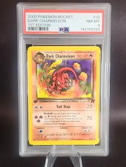 2000 Pokemon Team Rocket Dark Charmeleon 1st Edition #32 PSA 8 - Image 1