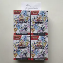 LOT OF 4 Pokemon TCG Scarlet Violet PRISMATIC EVOLUTIONS Booster Bundle - Sealed - Image 1
