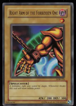 Right Arm of the Forbidden One LOB-122 Ultra Rare Yu-Gi-Oh - Image 1
