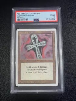 MTG Magic the Gathering Revised Ankh of Mishra PSA MINT 9 - Image 1