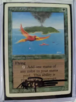Birds of Paradise MTG Revised Edition - Autographed by Mark Poole MP - Image 1