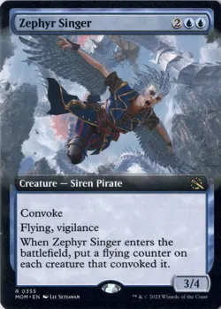 Zephyr Singer NM* EXTENDED March Of The Machines ENGLISH 0355 mtg -UnltdCards - Image 1