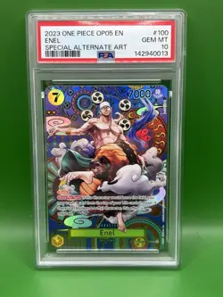 Enel OP05-100 Special Alternate Art One Piece PSA 10 - Image 1