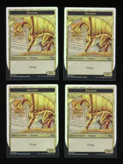 Dragon Token - x4 - Foil - Unstable - MTG - Image 1