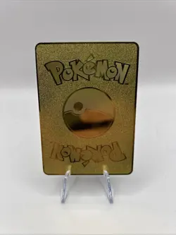 Pikachu Luigi Japanese Pokemon Promo Gold Metal Card Collectible Custom 296/XY-P - Image 2