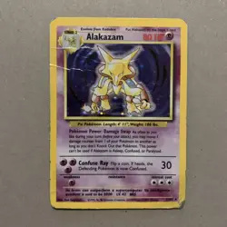 Pokemon Alakazam Holo Card Base set 1/102 HP - Image 1