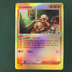 MP Reverse Holo Growlithe 65/100 EX Sandstorm 2003 Nintendo Pokemon Card - Image 1